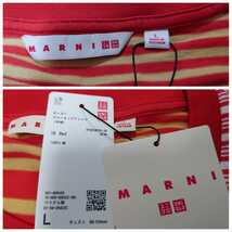 ユニクロ　マルニ　ボーダークルーネックTシャツ　新品Lサイズ　レッド　イエロー　UNIQLO　MARNI_画像3