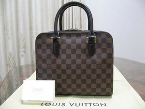 本物・新品同様・ルイヴィトン Louis Vuitton 　ダミエエベヌ トリアナ N51155 ハンドバッグ　存袋付き　ショルダー