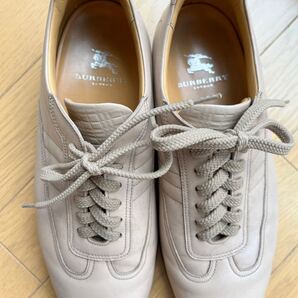 Burberry メンズ革靴26.0cm デッキシューズ ベージュスニーカー