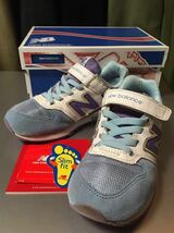 new balance ニューバランス 996 スニーカー キッズ 子ども 女の子 サイズ 19㎝ 紫 水色_画像1