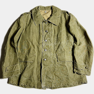 超希少! 30's フランス軍 m35 m-35 リネン モーターサイクル ジャケット french army linen motorcycle jacket coat コート ショート army