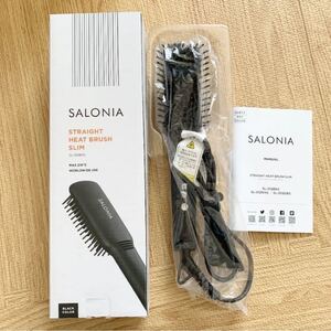 SALONIA SL-012BKS ストレートヒートブラシ スリム ブラック