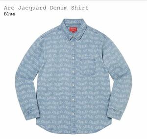 新品 L サイズ22SS Supreme Arc Jacquard Denim Shirt シュプリーム アーチ ジャガード デニム シャツ インディゴ Blue
