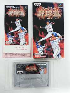 スーパー野球道 箱 説明書 付き スーパーファミコン ソフト SFC レア