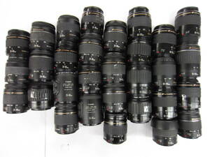 (2471)ジャンク カメラレンズ Canonキヤノン ZOOMLENS EF 80-200mm4.5-5.6 35-80mm4-5.6等まとめて大量セット30本 動作未確認 同梱発送不可