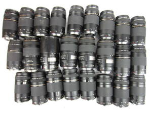 (2473)ジャンク カメラレンズ Canonキヤノン ZOOMLENSEF 75-300mm4-5.6Ⅱ 75-300mm4-5.6IS等まとめて大量セット25本動作未確認同梱発送不可