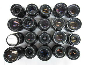 (2481)ジャンク カメラレンズ Canonキヤノン FD 28mm2.8 50mm1.8 135mm2.8 FL 100mm3.5等 まとめて大量セット20本 動作未確認 同梱発送不可