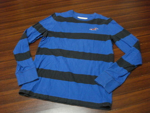 Футболка с длинным рукавом Hollister Border Pattern / Мужская / M / Сине-черный / Длинная футболка
