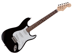 エレキギター ストラトキャスター フェンダータイプ ギター Fenderタイプ 楽器 本体 ギター エレキ 黒白 OF04