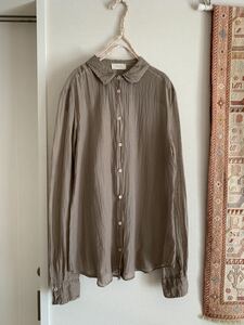  Forte Forte forte_forte silk blouse forte forte mocha beige tops shirt silk long sleeve shirt *