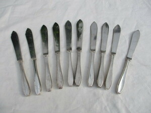  used good goods business use stainless steel knife fish knife 10 pcs set total length 210mm cutlery for kitchen use goods used store k0264