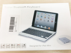 ワイヤレスキーボードカバー スタンドタイプ 軽量 黒色 iPad mini iPad mini2 保護カバー クラムシェルデザイン 持ちがこび　a69