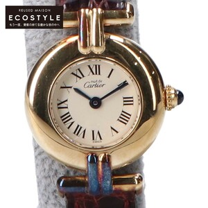 Cartier カルティエ W1000653 マストコリゼヴェルメイユ クオーツウォッチ/ 腕時計 ゴールド/ボルドー レディース