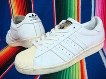 復刻モデル■adidas■SUPERSTAR 80s DLX■スーパースター■US8■26cm■アディダス■白ホワイトレザー■靴■S1607■_画像1