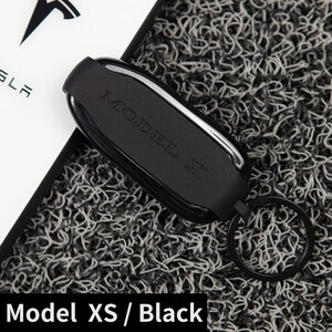 新品 テスラ モデルS モデルX キーケース カバー 保護 キーホルダー XS 黒 アクセサリー パーツ