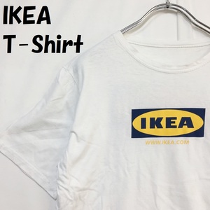 【人気】IKEA イケア ロゴ 半袖Tシャツ ホワイト サイズ不明/S2932