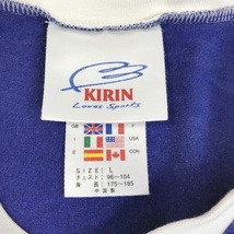 【人気】adidas/アディダス JFA 日本サッカー協会 半袖 プリント Tシャツ KIRIN コットン100％ ブルー サイズL/S3396_画像5