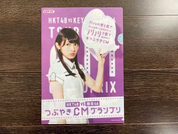 渡邉梨加 クリアファイル LOTTE ロッテ HKT48 vs 欅坂46 非売品