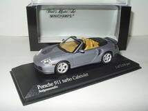 PMA Porsche 911 Turbo Cabriolet 2003 / ミニチャンプス 2003 ポルシェ 911 ターボ カブリオーレ ( 1:43 ) グレーメタリック_画像1