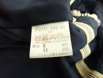 【H-8486】バーバリーロンドン Burberry LONDON ジャケット ネイビー系 綿80％ 羊毛20％【千円市場】_画像5