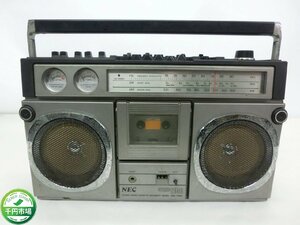 【HJ-2025】昭和レトロ NEC FM/AM ステレオ ラジオ カセット RMS-1100R 当時物 本体のみ ジャク品【千円市場】