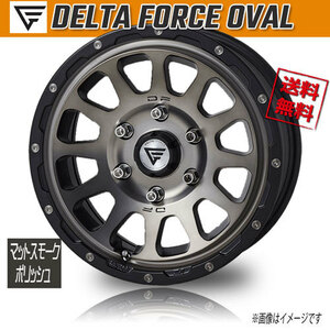 ホイール新品 4本セット FORCE デルタフォース オーバル マットスモークポリッシュ 17インチ 6H139.7 8J+20 業販4本購入で送料無料