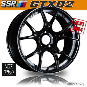 ホイール新品 1本のみ SSR GTX02 グロスブラック 17インチ 5H114.3 7J+48 業販4本購入で送料無料