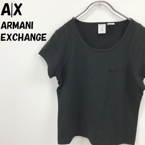 【人気】A|X ARMANI EXCHANGE/アルマーニ エクスチェンジ 半袖 Tシャツ ブラック サイズM レディース/S4147の画像1