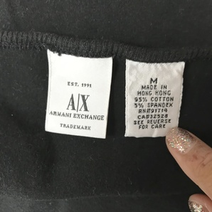 【人気】A|X ARMANI EXCHANGE/アルマーニ エクスチェンジ 半袖 Tシャツ ブラック サイズM レディース/S4147の画像4