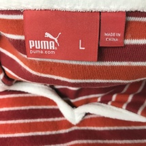 【人気】PUMA/プーマ ボーダー 半袖 シャツ パイル生地 レッド×オレンジ×ホワイト サイズL レディース/S4154_画像5