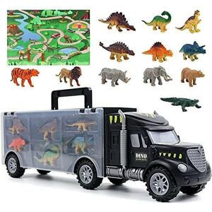 恐竜 おもちゃ 動物 おもちゃ フィギュア セット パズル マップ 収納ボックス
