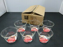 未使用品 パール金属 Pyrex パイレックス プリンカップ 6個セット Brプリンカップ 100 PX-PC100 CP-8562 電子レンジ対応