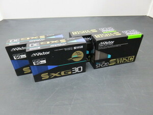  unused goods 4 pcs set Victor Victor SVHSC VHSC cassette tape ST-C20 ST-C30XG videotape record medium 