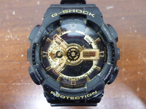 CASIO G-SHOCK GA-110GB ブラック ゴールド Gショック 腕時計 不動 動作未確認 ジャンク扱い 激安1円スタート