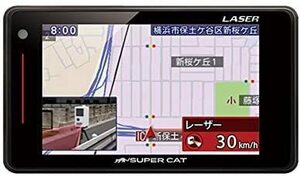 新品 ユピテル SUPER CAT GS203 新型光オービス(レーザー式移動オービス)対応3.6型液晶GPS内蔵レーザー＆レーダー探知機 10,000円スタート!