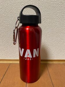 VAN カラビナ付アルミボトル レッド
