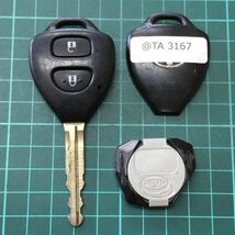 @TA 3167 設定方法つきトヨタ 純正 2B 2つボタン キーレス ヴィッツ ウィッシュ カローラ ハイエース レジアスエース等_画像2