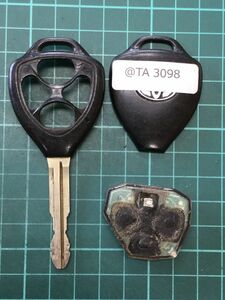 @TA 3098トヨタ 純正 2B 2つボタン キーレス ヴィッツ ウィッシュ カローラ ハイエース レジアスエース等