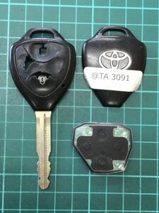 @TA 3091 設定方法つきトヨタ 純正 2B 2つボタン キーレス ヴィッツ ウィッシュ カローラ ハイエース レジアスエース等