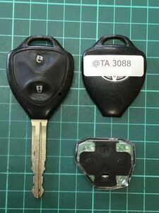 @TA 3088 設定方法つきトヨタ 純正 2B 2つボタン キーレス ヴィッツ ウィッシュ カローラ ハイエース レジアスエース等