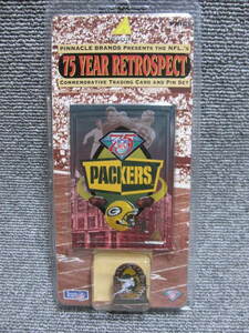 [ American football american football ]NFL 75 anniversary commemoration GREEN BAY PACKERS card pin z set paker z unused pin badge! great number exhibiting 