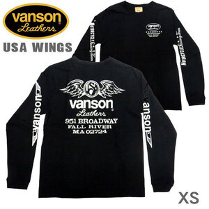 VANSON / バンソン 長袖Ｔシャツ VLS-04「USA Wings」サイズXS　モトブルーズ別注