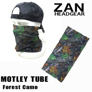 ZAN headgear　Motley Tube　Forest Camo　フォレストカモ　チューブマスク　フェイスマスク　バフマスク