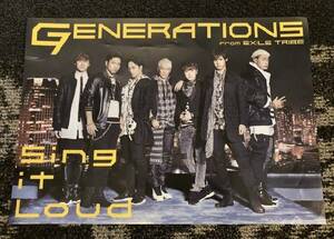 GENERATIONS from EXILE TRIBE 「Sing it Loud」 ポスター パネル