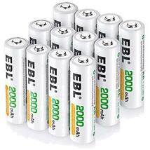 ★サイズ:単3形充電池2000mAH*12★ EBL 単三電池 充電池 12個入り 充電式電池 約1200繰り返し充電可能 単3充電池 ニッケル水素充電池_画像1