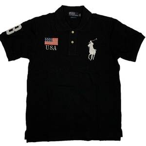 [並行輸入品] US POLO ASSN ユーエス ポロ アソシエーション UNITED STATES 3 S/S 半袖 ポロシャツ (ブラック) M