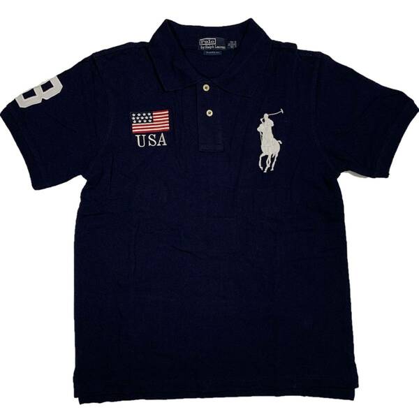 [並行輸入品] US POLO ASSN ユーエス ポロ アソシエーション UNITED STATES 3 S/S 半袖 ポロシャツ (ネイビー) M