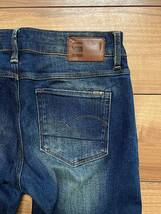 レディース W25 68cm G-STAR RAW（ジースターロゥ）3301 コントゥール ストレッチ スキニー デニム ジーンズ ハイウエスト 女性 _画像7