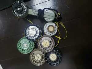  examination for sending . vessel . telephone. dial 6 piece Showa Retro black telephone antique 