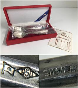 SILVER 950 ホールマーク 37g 銀製 造幣局検定印 シルバースプーン Saloon RSK サルーン